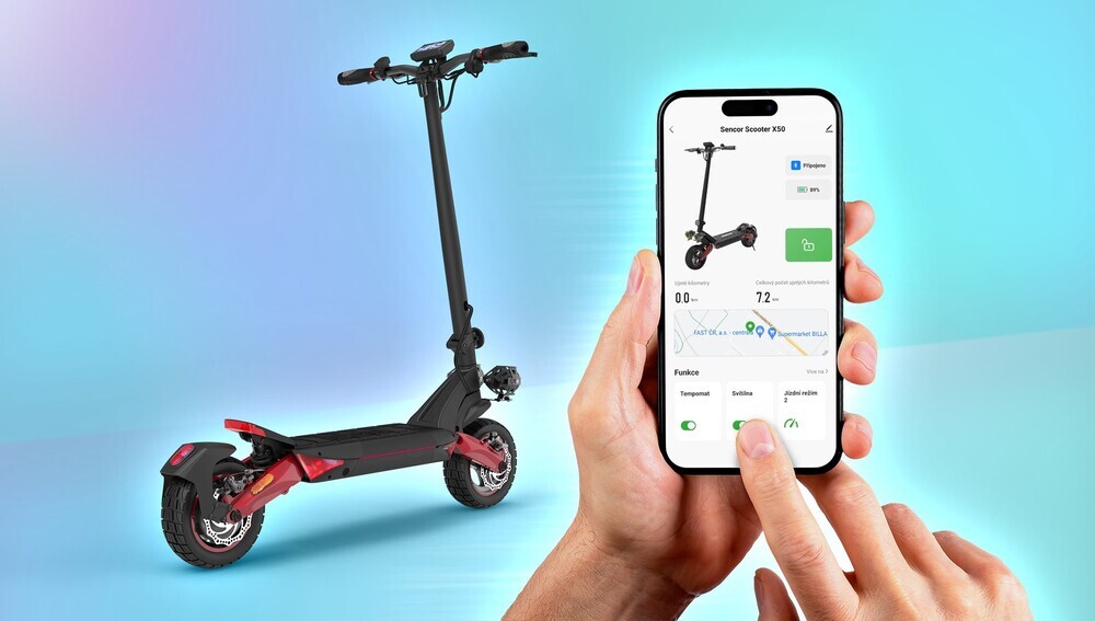 Mobilné aplikácie SENCOR HOME pre kolobežku SENCOR Scooter X50