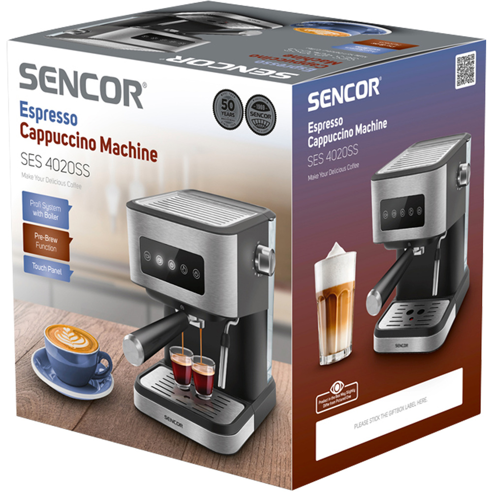 Snadná údržba pákového kávovaru Sencor SES 4020SS Espresso